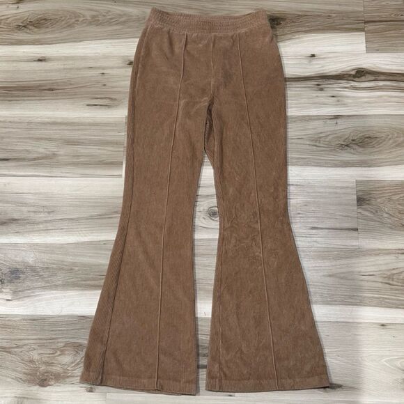 Aerie Tan Corduroy Flare Leggings Women’s Small - Picture 2 of 3